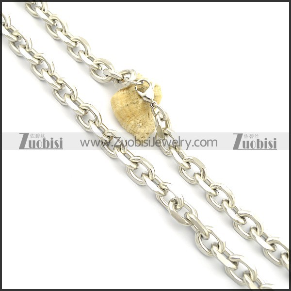 Stainless Steel Rolo Chain in 15mm Wide with Cut Edge n000955