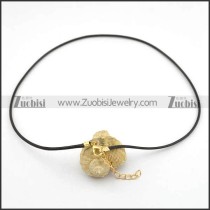 2mm Black Wax Cord Necklace Chain with Gold Lobster Clasp n001030