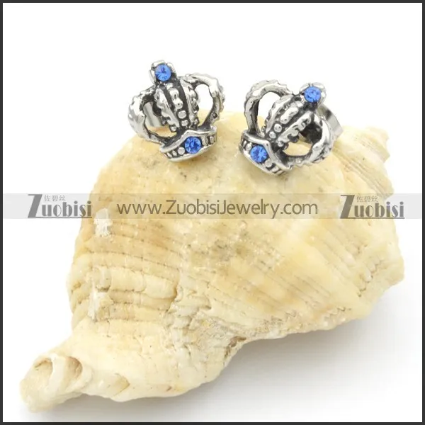 Stainless Steel Casting Crown Earrings -e000124