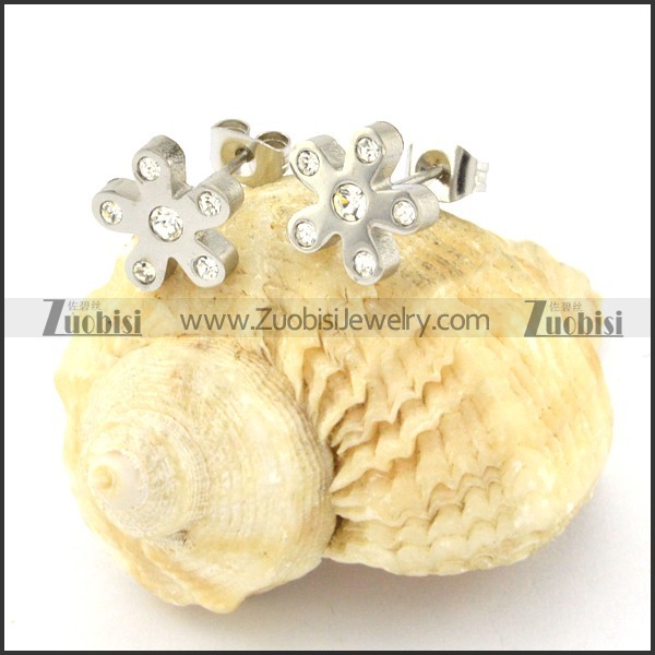remarkable Steel flower Cutting Earrings for Women - e000355