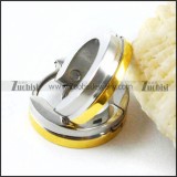 Shiny Two Tones Stainless Steel Earring - e000029