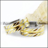 Unique 2 Plating Tones Stainless Steel Earring - e000006