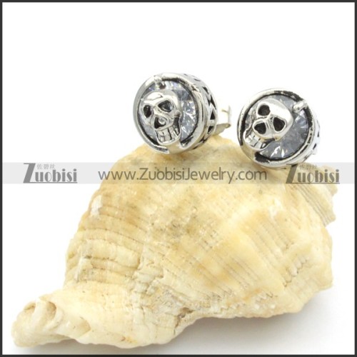 Stainless Steel Skull Earrings -e000107