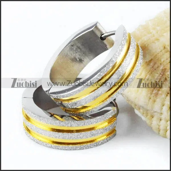 Grit Blasting Stainless Steel Earring - e000015