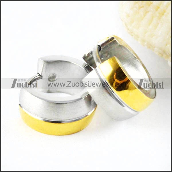 Gold and Silver Polishing Stainless Steel Earring - e000026