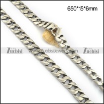 Matte Stainless Steel Casting Necklace n001092