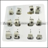 attractive 316L Cutting Earring with laser maple for Ladies - e000331