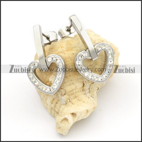 Stainless Steel Heart Earrings -e000152