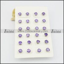 purple stud earrings for girls e000883