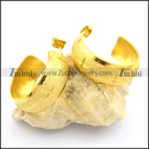 yellow gold plating earring hoop e000903