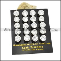 10mm clear facted round zircon wedding earrings -e000631