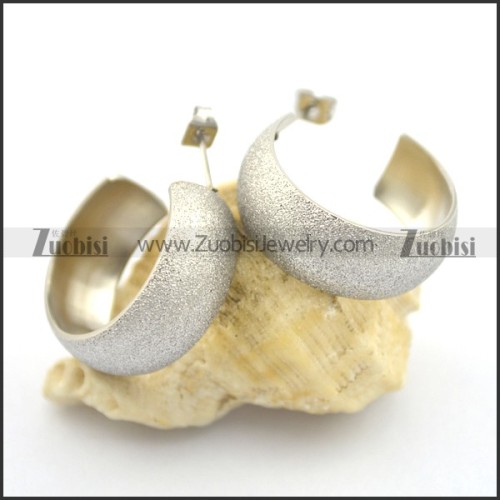 sand blasting stainless steel earing e000905
