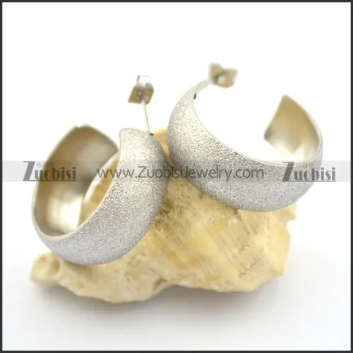 sand blasting stainless steel earing e000905