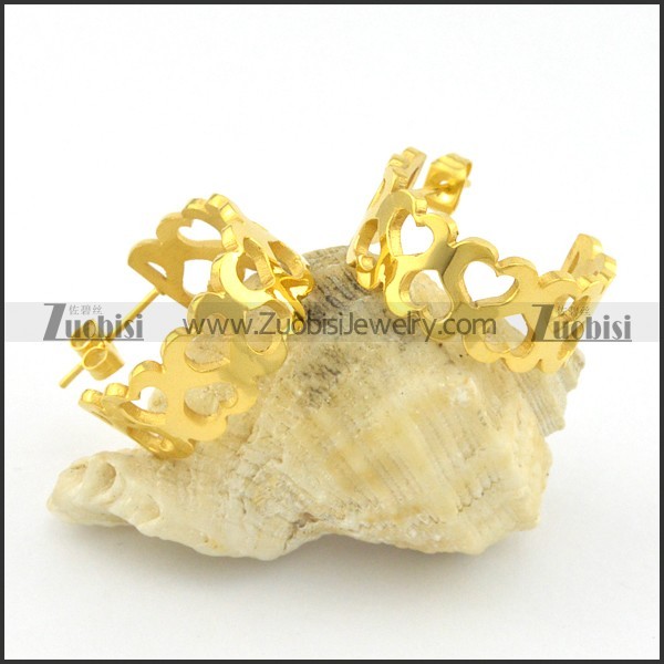 stainless steel plating earring e000724