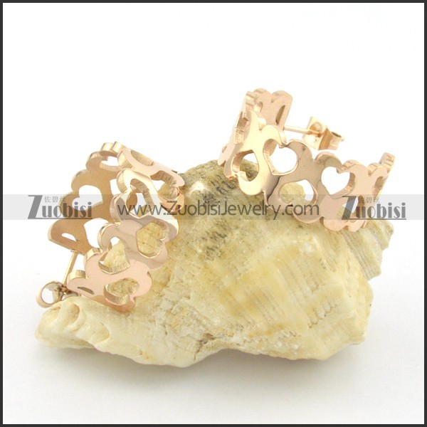 stainless steel plating earring e000725