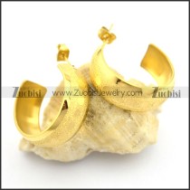 cheap gold hoop earrings in stainless steel e000894