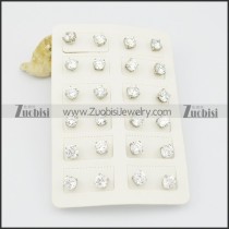 clear zircon stud earring for girl e000880