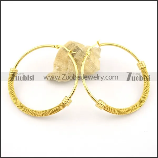 gold clip on earrings e000874