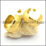 gold hoop earrings for women in stainless steel e000892