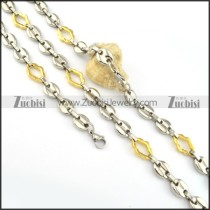pretty 316L Steel Stamping Necklace with Bracele Set - s000273