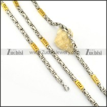 good quality nonrust steel Stamping Necklace with Bracele Set - s000232
