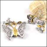 Ladies' Butterfly Jewelry set in Stainless Steel -s000034