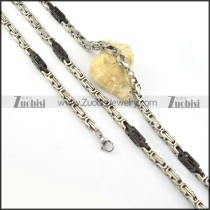 the best Steel Stamping Necklace with Bracele Set - s000245