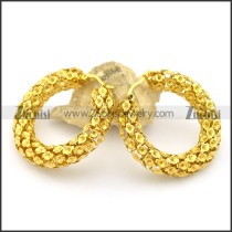 Gold-plating Hollow Earring e001023