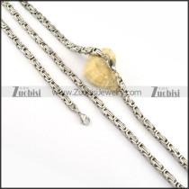 comely 316L Steel Stamping Necklace with Bracele Set - s000236
