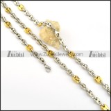 beauteous nonrust steel Stamping Necklace with Bracele Set - s000268