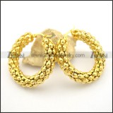 gold corn earring in stainless steel e000922