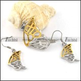 Flying Butterfly Jewelry Set in Stainless Steel -s000031