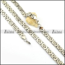 oxidation-resisting steel Stamping Necklace with Bracele Set - s000253