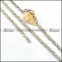 top quality Steel Stamping Necklace with Bracele Set - s000243