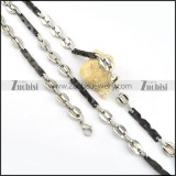 beautiful Stainless Steel Stamping Necklace with Bracele Set - s000257