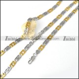 Stainless Steel Cross Chain Matching Jewelry in 2 tones -s000162