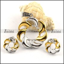 wind and fire wheel Stainless Steel jewelry set-s000045