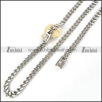 Silver Stainless Steel Link Chain Matching Jewelry -s000166