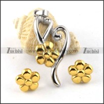 Blossom Stainless Steel jewelry set-s000053