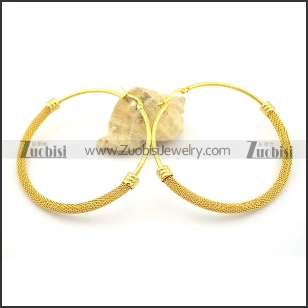 6mm net hoop earrings e000924
