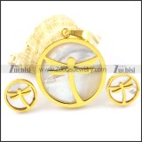 Yellow Gold Dragonfly Stainless Steel jewelry set-s000148