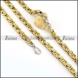 beautiful Steel Stamping Necklace with Bracele Set - s000234