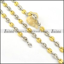 good-looking Stainless Steel Stamping Necklace with Bracele Set - s000266