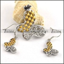 Bizarre Butterfly Stainless Steel jewelry set-s000046