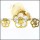 Gold Stainless Steel Boy Jewelry Set-s000012