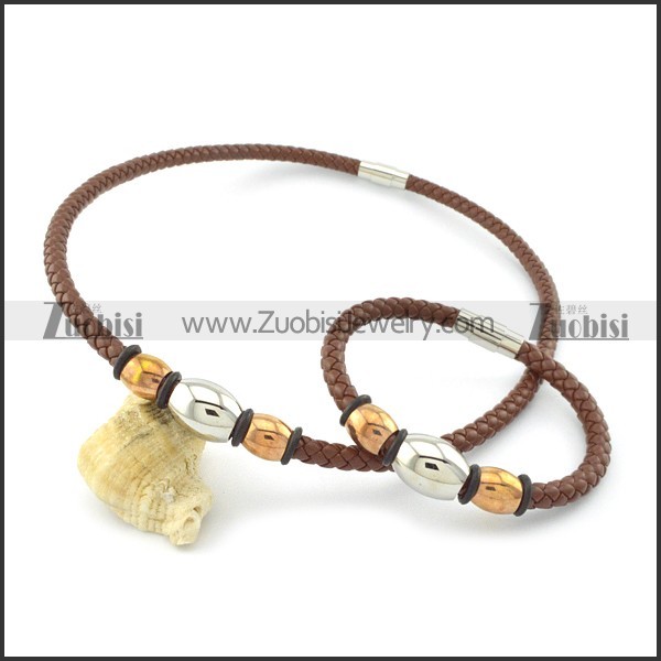 leather jewelry set s000729