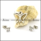 Lovely Jewelry Set in Stainless Steel Metal including Pendant an Earring -s000698