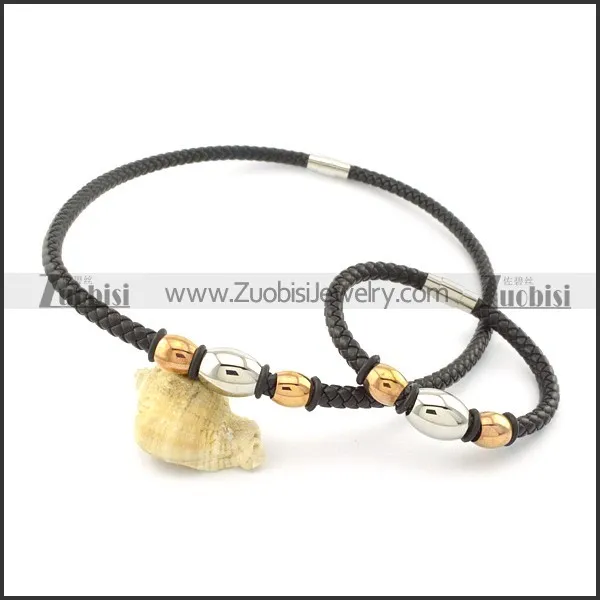 leather jewelry set s000728