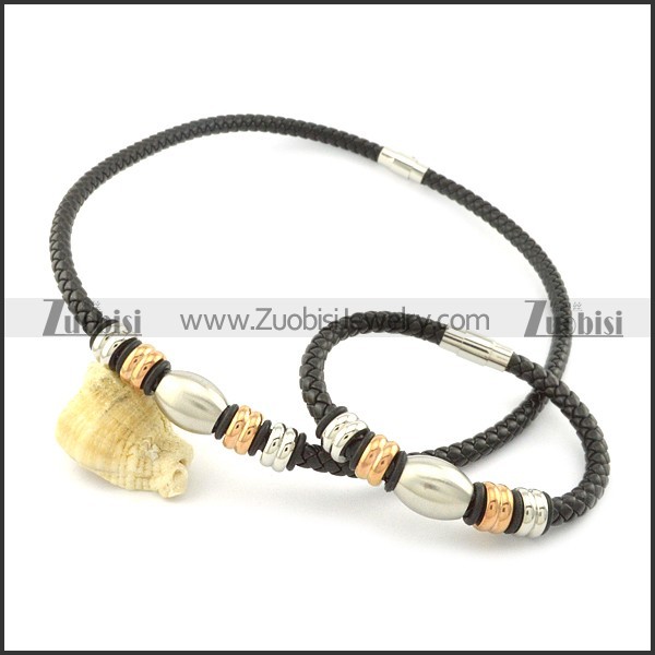 leather jewelry set s000734