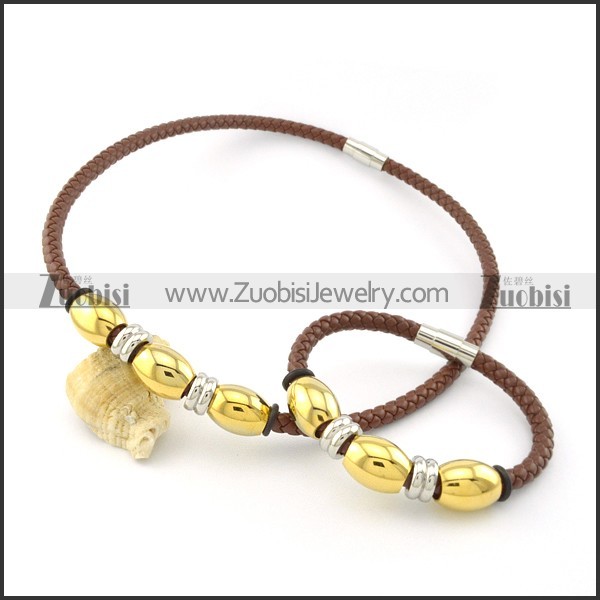 leather jewelry set s000733